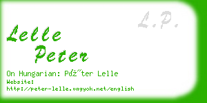 lelle peter business card